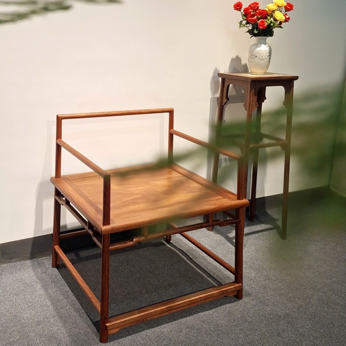 铁力木禅椅铁梨木打坐椅格木东京木椅子明式家具简约新中式休闲椅