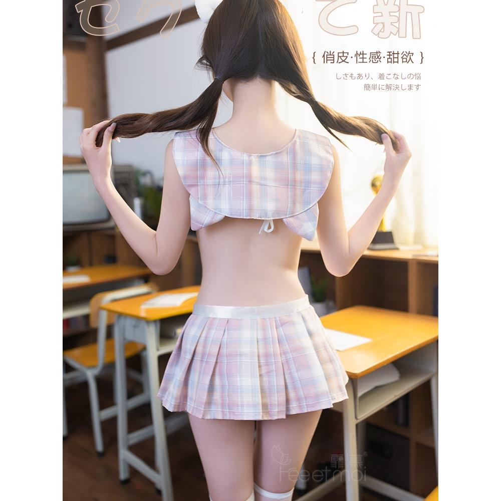 网k红学院风性感学妹超短水手纯欲床上j套女学生装系带6745短服裙