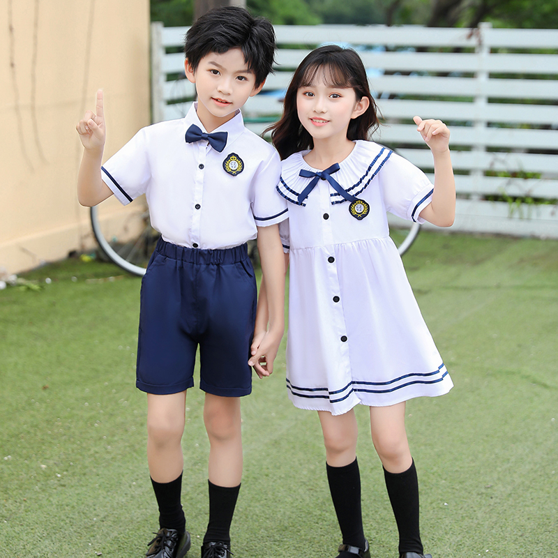 幼儿园园服夏装新款运动装六一合唱团毕业照服女童班服小学生校服