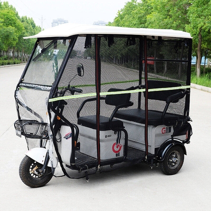 上新电动三轮遮车雨棚防雨车篷遮阳棚专用专棚三轮车车棚顶顶奢华