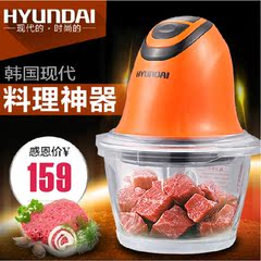 HYUNDAI/现代电动绞肉机家用加厚玻璃碎肉机多功能宝宝辅食料理机
