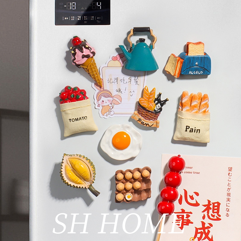 SH HOME家居创意3D冰箱贴装饰食玩立体美食吸铁石仿真食物磁性贴