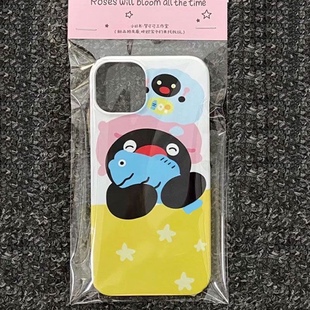 可爱pingu摸鱼企鹅iPhone13手机壳11适用12苹果14ProMax女8p软壳X