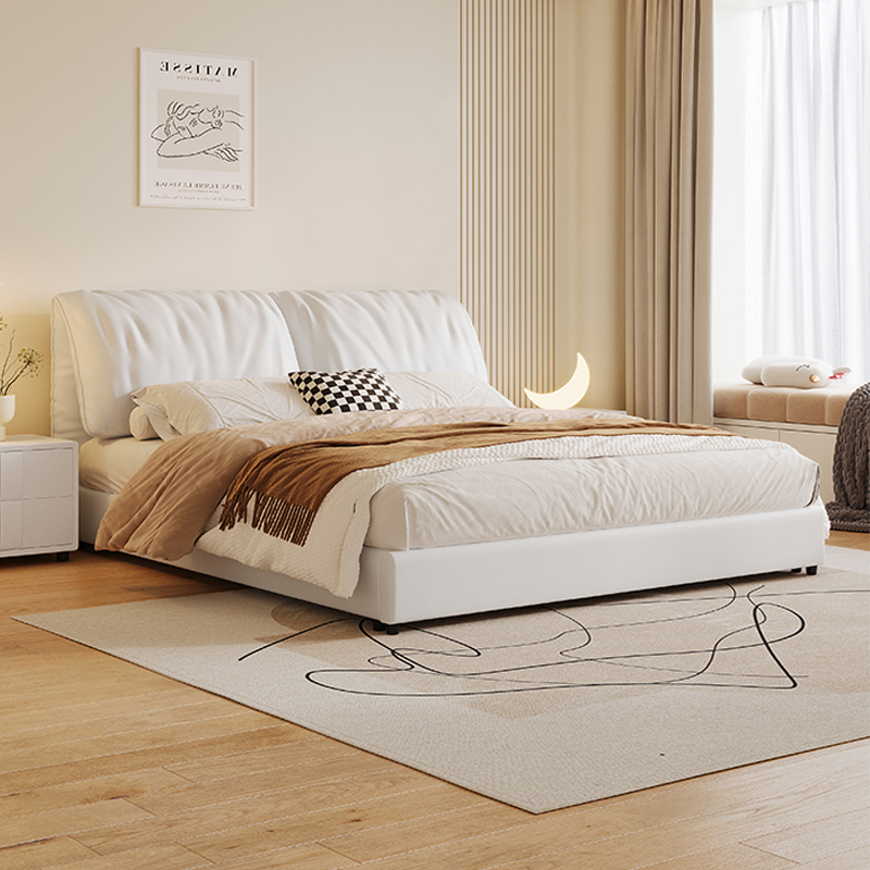 北欧轻奢科技布艺床双人现代简约小户型主卧婚床大象耳朵床1.5米
