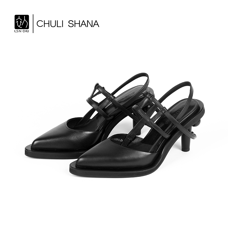 【特价3折】安悦溪同款CHULI SHANA【微渺】尖头时尚镂空高跟鞋