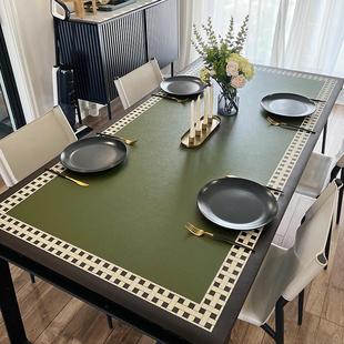 现代轻奢桌布高级感防水防油隔热防烫岩板餐桌垫防滑茶几硅胶桌垫