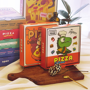 原创设计披萨盒外卖烘焙打包pizza定制7/8/9/10/12寸加厚瓦楞比萨