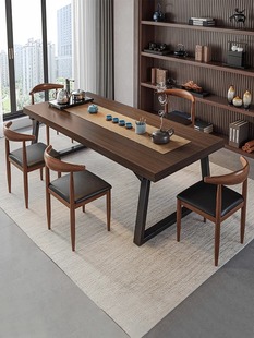 中式茶桌椅组合实木家用泡茶桌客厅大板茶桌简约现代阳台休闲茶台