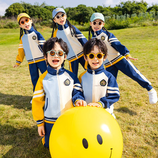 幼儿园园服春秋装学院风纯棉一年级儿童校服套装小学生班服三件套