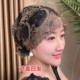 米可丫帽业重工绣花遮白发收碎发冰丝帽刺绣帽子带纱巾女丝亭丝巾