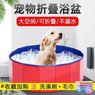 狗狗游泳池家用夏季水池宠物洗澡盆可折叠狗子专用浴盆大型犬金毛