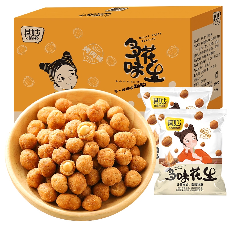 其妙多味花生烤肉味500g怪味豆鱼