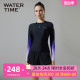 WaterTime 游泳衣女保守分体海边2024新款长袖潜水防晒冲浪服套装