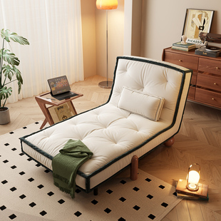 多功能沙发床单人可折叠两用小户型复古实木伸缩沙发床2024新款