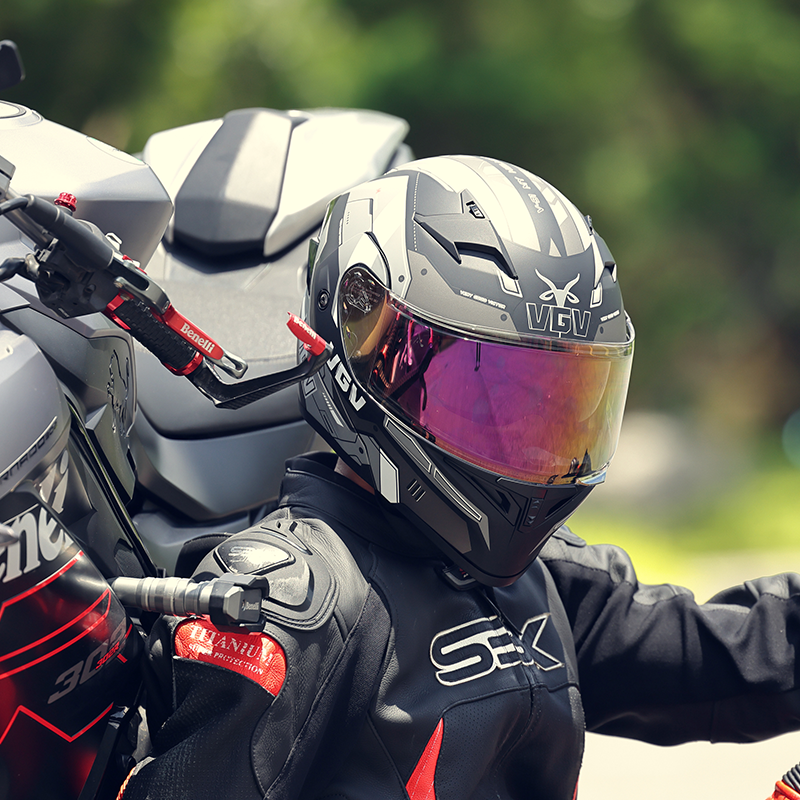 3C认证国标摩托车揭面盔男夏季双镜全盔蓝牙电动车骑行机车头盔女
