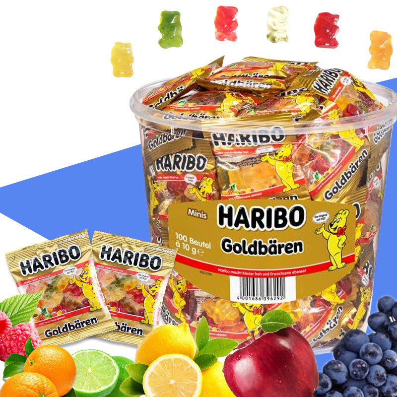 德国进口haribo哈瑞宝金熊软糖喜糖小熊qq水果橡皮糖节日礼物零食