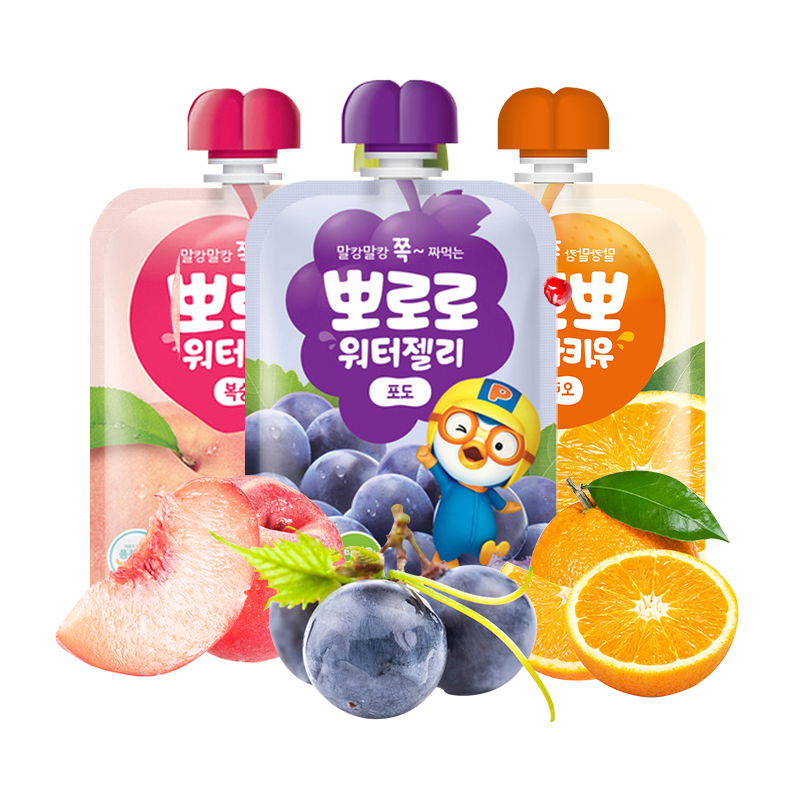 韩国啵乐乐吸吸果冻布丁宝露露水果味可吸多口味休闲零食饮料