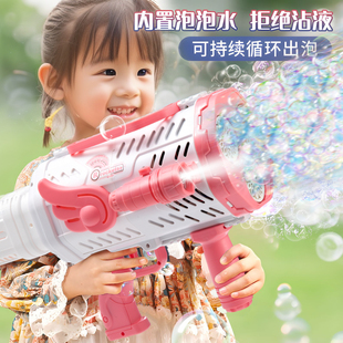 儿童手持全自动加特林泡泡机电动大号吹泡泡玩具枪2024年网红新款