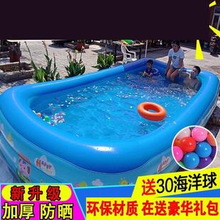。充气游泳池儿童家用大型加厚加大号充气水池折叠宝宝海洋球池成