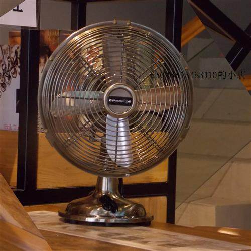 金羚复古电风扇仿古铜色落地扇静音全金属家用台地扇怀旧欧式古典