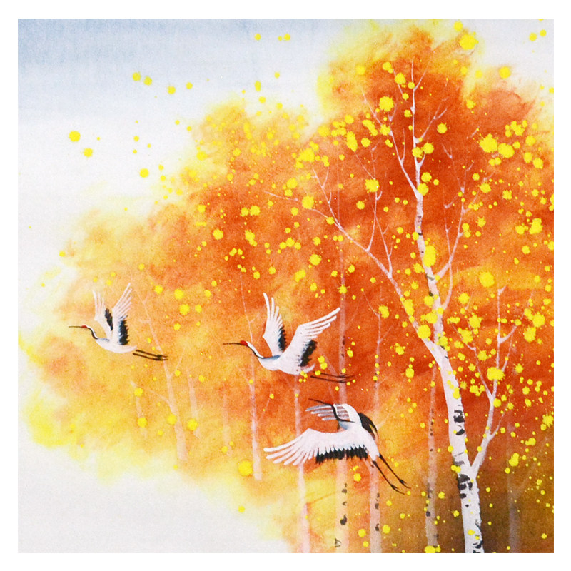 【直供周】小蒙 《秋之歌》 朦胧派画家 中美协山