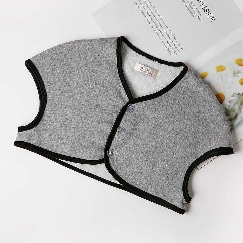 春夏加绒马甲男女睡觉保暖护肩中老年空调房防寒护颈椎家居服坎肩