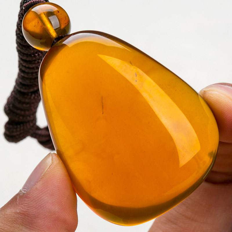 27.8g(带绳重)天恒 天然缅甸琥珀 茶珀【裸石】挂件