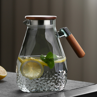 玻璃凉冷水壶放冰箱耐高温家用耐热大容量日式加厚凉开水透明扎壶