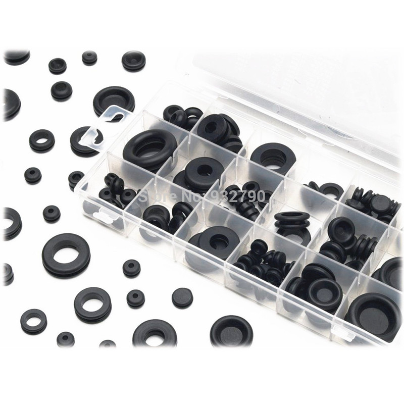 125pcs Rubber Ring Sealing Grommet Firewall Hole Plug Set Ha