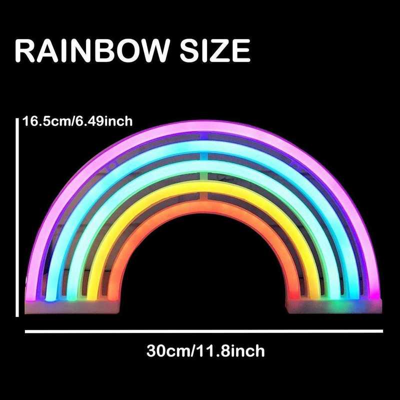 BIFI-Cute Rainbow Neon Sign,LED Rainbow Light/Lamp for Dorm