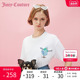Juicy Couture橘滋2024新款女装夏季重工刺绣女式短袖T恤