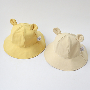 婴儿童帽子春秋季薄款1-2一3岁幼儿男宝宝女童夏季防晒遮阳渔夫帽
