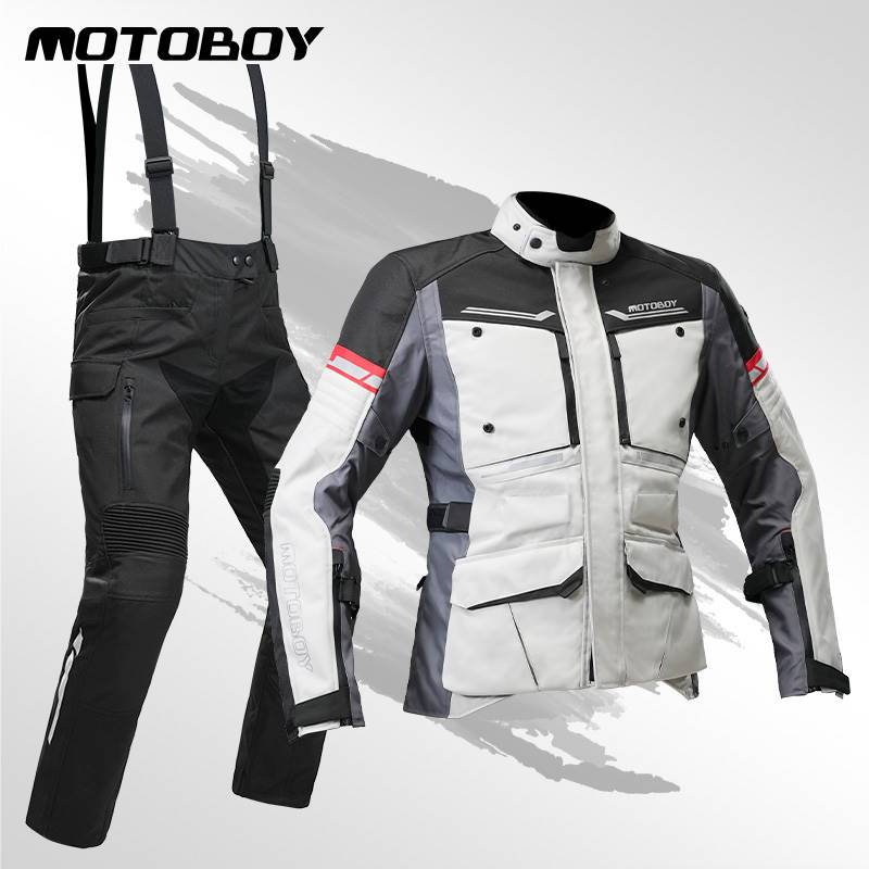 motoboy摩托车骑行服套装男冬季防水四季重机车拉力服摩旅骑士服