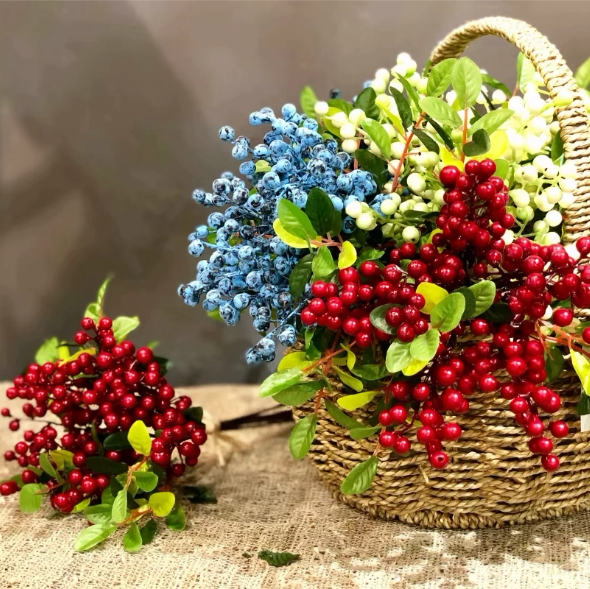 一扎小相思豆 餐桌花插花花艺家居花仿真浆果圣诞果小清新花束优惠券