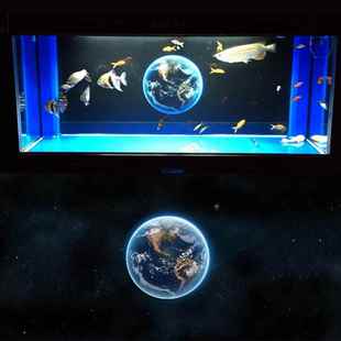 鱼缸壁画背景纸3d立体地球星空星星宇宙哪吒地球贴纸贴画高清正胶