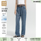 【现货】夏季薄款直筒天丝牛仔裤女2024新款垂感莱赛尔窄版阔腿裤