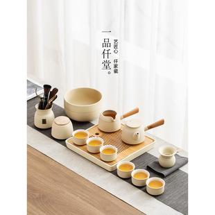 茶具套装2024新款小茶盘日式家用陶瓷功夫喝茶杯轻奢茶壶