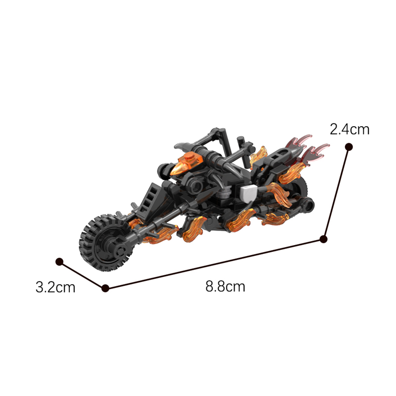 恶灵骑士的摩托车MOC电影经典漫威周边国产拼装积木玩具男孩子DIY