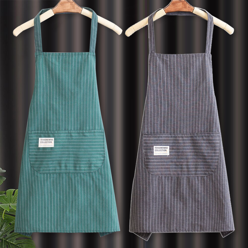 日式厨房围裙女新款纯棉家用做饭透气餐饮专用夏季洋气男士工作服