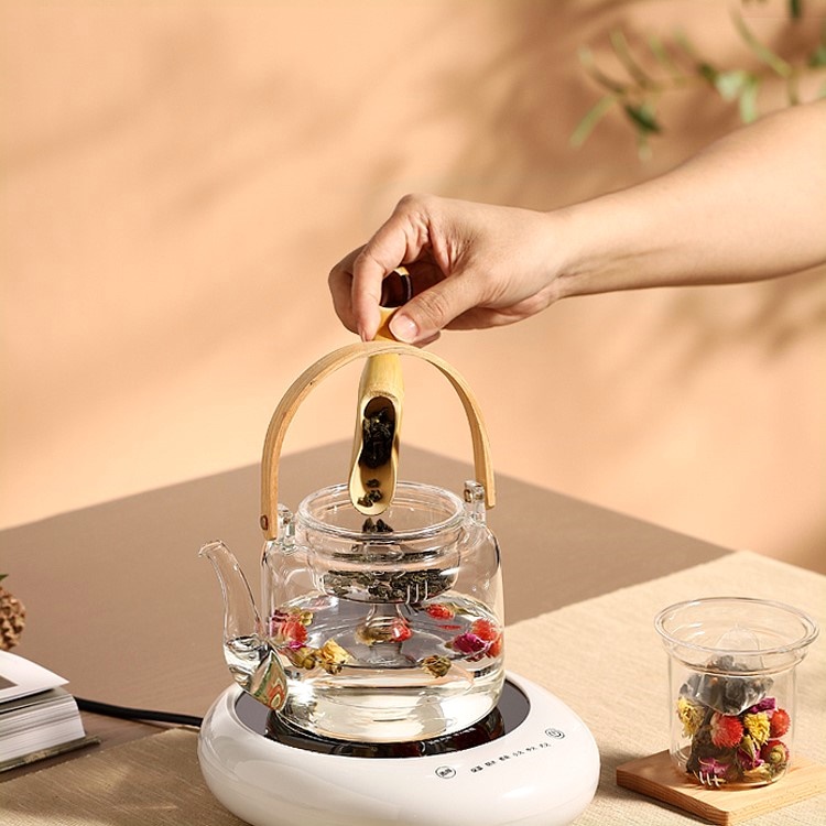 福也电陶炉煮茶器迷你小型电磁炉泡茶保温铁玻璃壶功夫茶家用自动