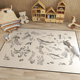 设计感儿童地毯游戏垫书房学习桌防滑地垫抑菌家用地毯尺寸可定制