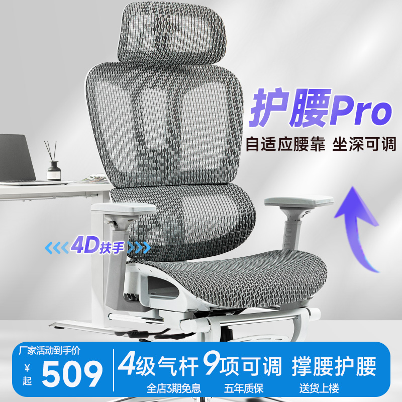 人体工学椅久坐护腰电脑椅家用靠背可