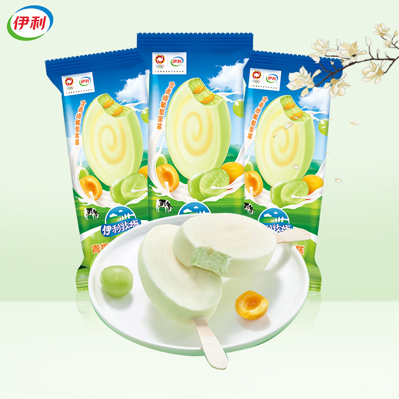 伊利工厂棒冰冷饮35支炫白菠萝山楂冰片蜜桃炫爽雪泥冰淇淋 原价98元