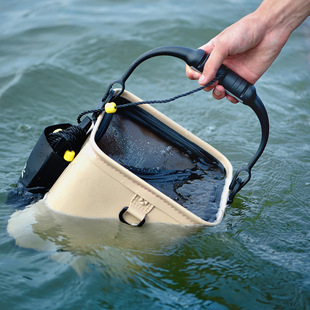 光年手提式便携加高取水桶多功能可折叠加厚打水桶钓鱼桶活鱼桶
