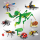 昆虫积木男女孩益智力拼装玩具海洋动物拼图模型螳螂61儿童节礼物