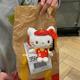 可爱麦麦店员kt猫毛绒挂件卡通Kitty公仔玩偶书包挂饰钥匙扣礼物
