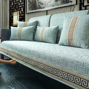 红木沙发垫全套202年新中式新款布料面料加厚高档雪尼尔高端家用