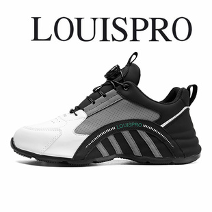 LOUISPRO2024春秋季新款品牌男士休闲运动鞋真皮百搭增高老爹鞋男