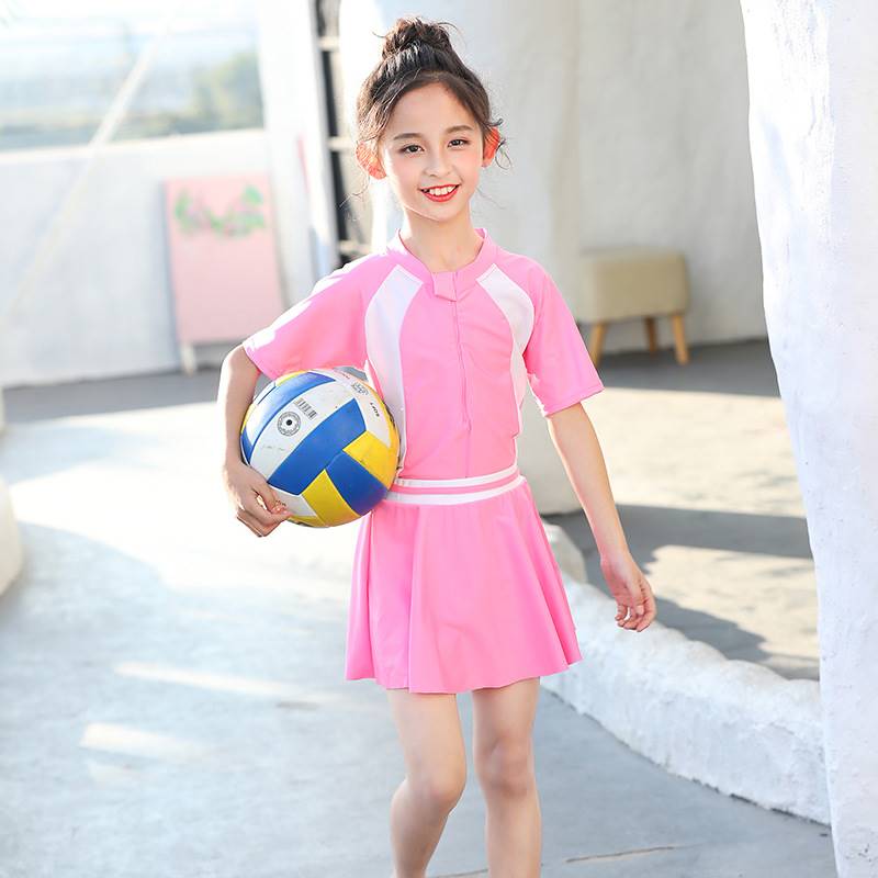 儿童泳衣女孩10岁游泳衣12岁女童12岁洋气网红202大童初中生保守