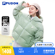 FILA FUSION斐乐潮牌女子羽绒服2024春新款灯芯绒保暖加厚外套女